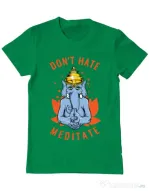 Tricou ADLER barbat Don’t hate Verde mediu