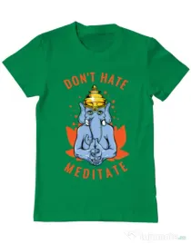 Tricou ADLER barbat Don’t hate Verde mediu