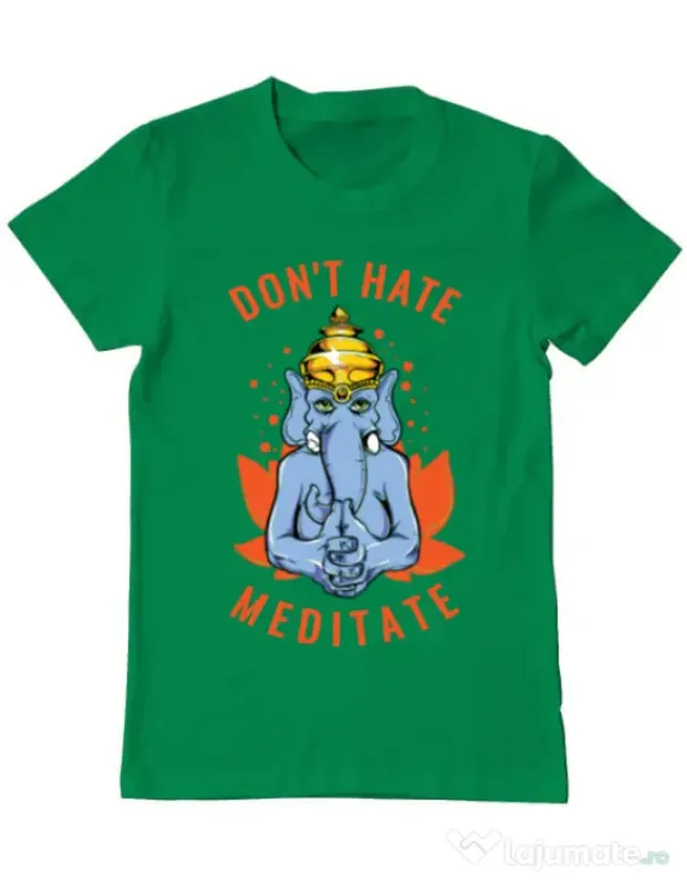 Tricou ADLER barbat Don’t hate Verde mediu