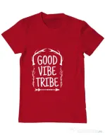 Tricou ADLER barbat Good vibe tribe Rosu