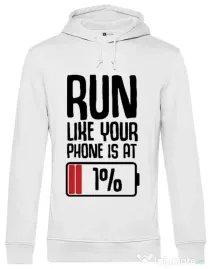 Hoodie barbat cu gluga Run Alb