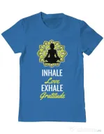 Tricou ADLER barbat Inhale love Albastru azuriu