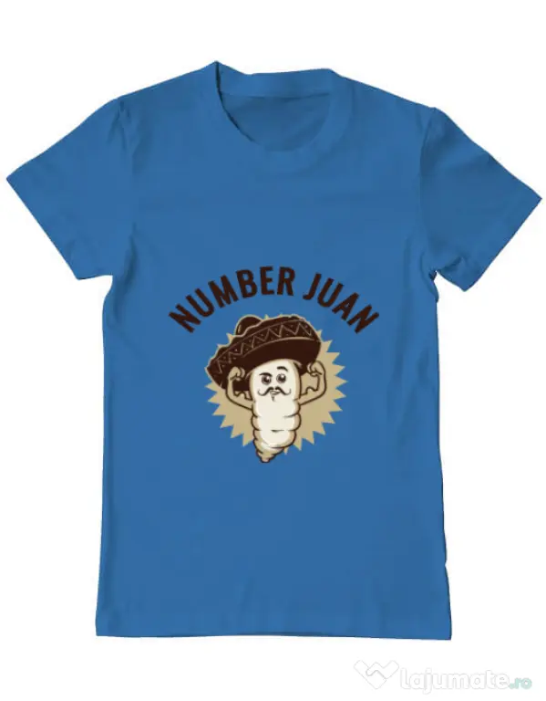 Tricou ADLER barbat Number Juan Albastru azuriu
