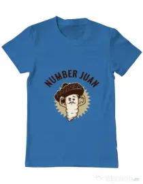 Tricou ADLER barbat Number Juan Albastru azuriu