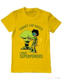 Tricou ADLER barbat I want superpowers Galben