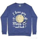 Bluza ADLER barbat To the moon and back Albastru melanj