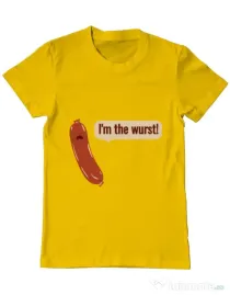 Tricou ADLER barbat I’m the wurst Galben