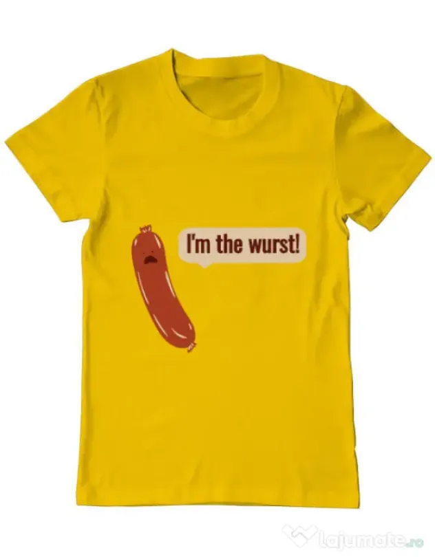 Tricou ADLER barbat I’m the wurst Galben
