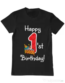 Tricou ADLER barbat Happy Birthday! Negru