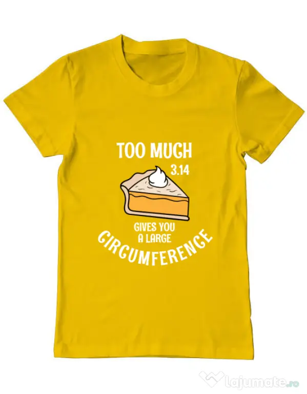 Tricou ADLER barbat Too much pie Galben