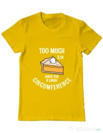 Tricou ADLER barbat Too much pie Galben