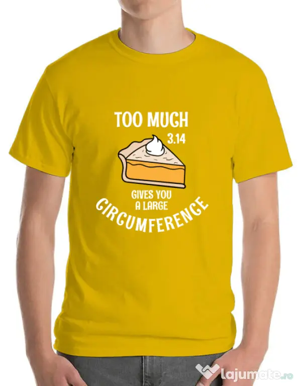 Tricou ADLER barbat Too much pie Galben