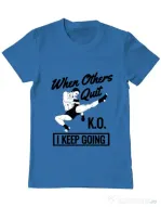 Tricou ADLER barbat I keep going Albastru azuriu