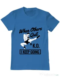 Tricou ADLER barbat I keep going Albastru azuriu