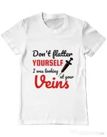 Tricou ADLER barbat Don’t flatter yourself Alb