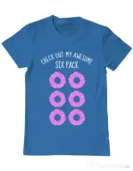 Tricou ADLER barbat Awesome sixpack Albastru azuriu