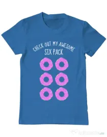 Tricou ADLER barbat Awesome sixpack Albastru azuriu