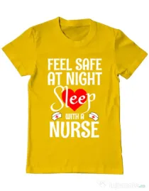Tricou ADLER barbat Feel safe at night Galben