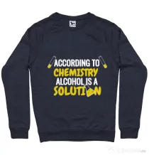 Bluza ADLER barbat Alcohol is a solution Denim inchis