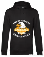 Hoodie barbat cu gluga Liberty eagles Negru