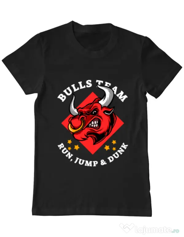 Tricou ADLER barbat Run jump & dunk Negru