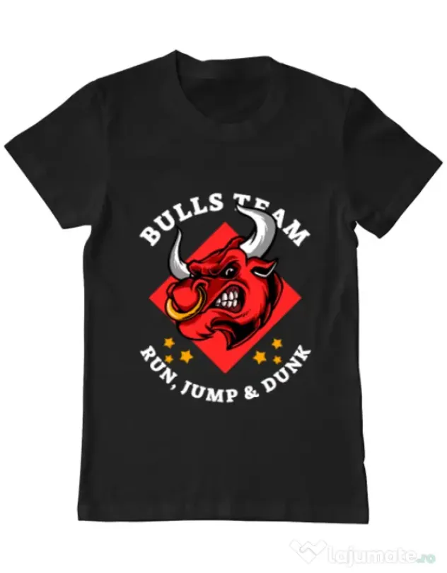 Tricou ADLER barbat Run jump & dunk Negru