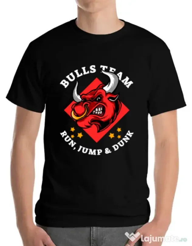 Tricou ADLER barbat Run jump & dunk Negru