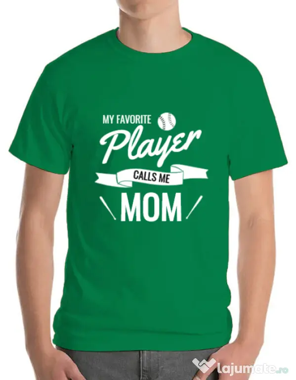 Tricou ADLER barbat My favorite player Verde mediu