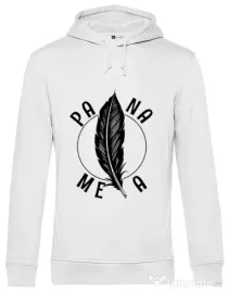 Hoodie barbat cu gluga Pana mea Alb