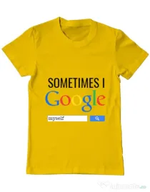 Tricou ADLER barbat I google myself Galben