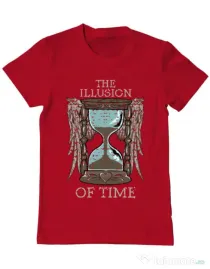 Tricou ADLER barbat The illusion of time Rosu