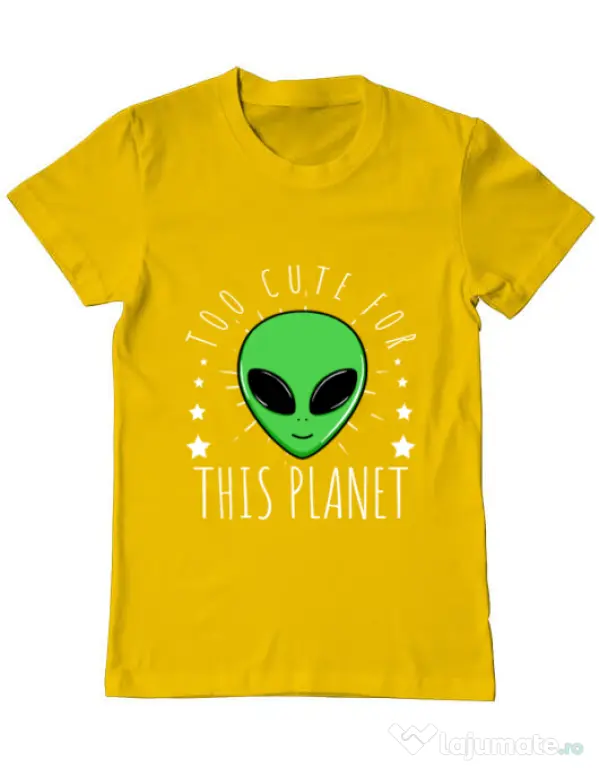 Tricou ADLER barbat Too cute Galben