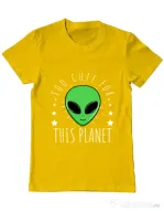 Tricou ADLER barbat Too cute Galben