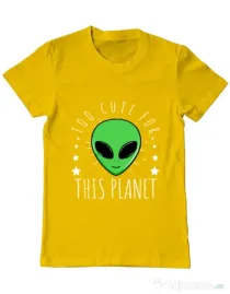 Tricou ADLER barbat Too cute Galben