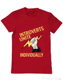Tricou ADLER barbat Introverts unite Rosu