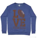 Bluza ADLER barbat Love football Albastru melanj