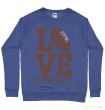 Bluza ADLER barbat Love football Albastru melanj