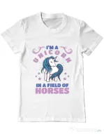 Tricou ADLER barbat Just a unicorn Alb