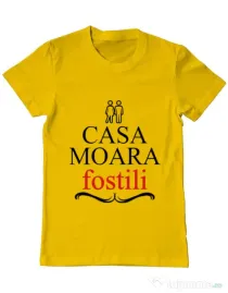 Tricou ADLER barbat Casa moara fostili Galben