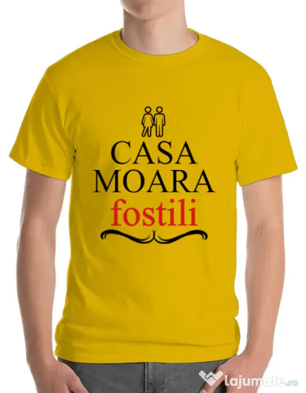 Tricou ADLER barbat Casa moara fostili Galben