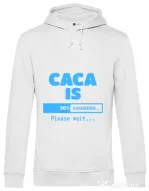 Hoodie barbat cu gluga Caca is loading Alb