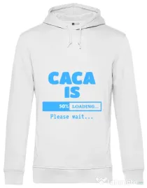 Hoodie barbat cu gluga Caca is loading Alb