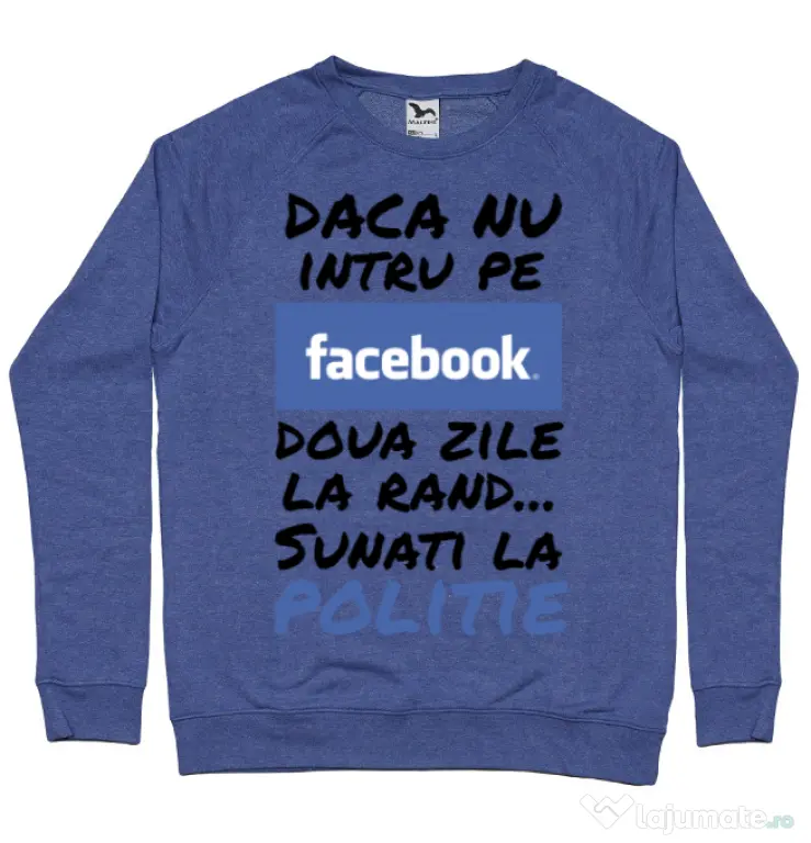 Bluza ADLER barbat Sunati la politie Albastru melanj