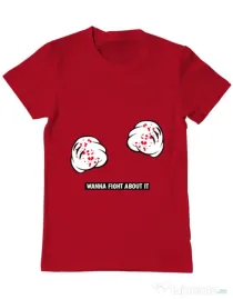 Tricou ADLER barbat Wanna fight about it Rosu