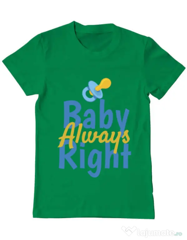 Tricou ADLER barbat Baby always right Verde mediu