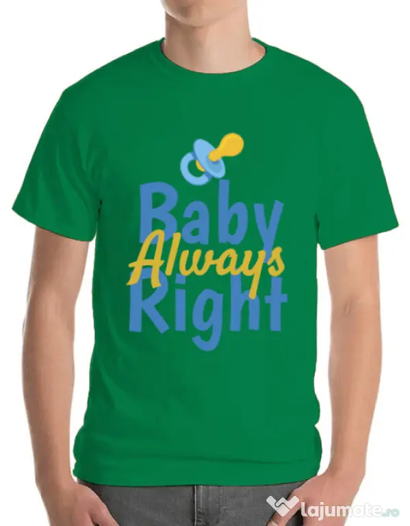 Tricou ADLER barbat Baby always right Verde mediu