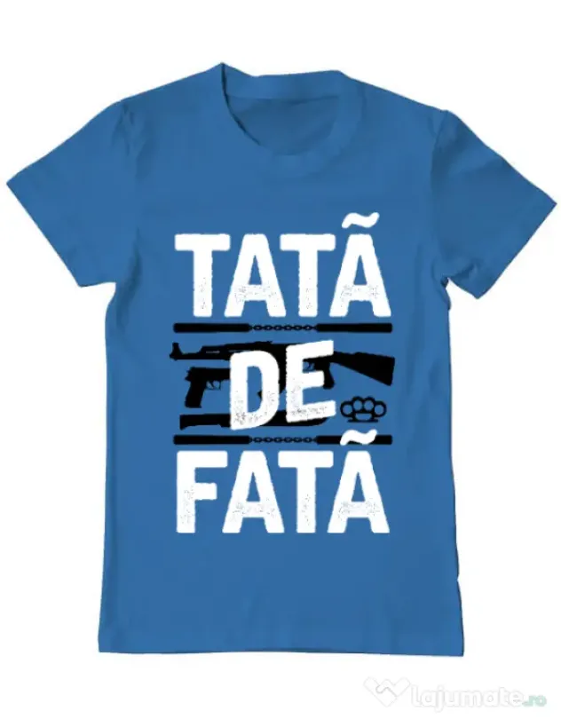 Tricou ADLER barbat Tata de fata Albastru azuriu