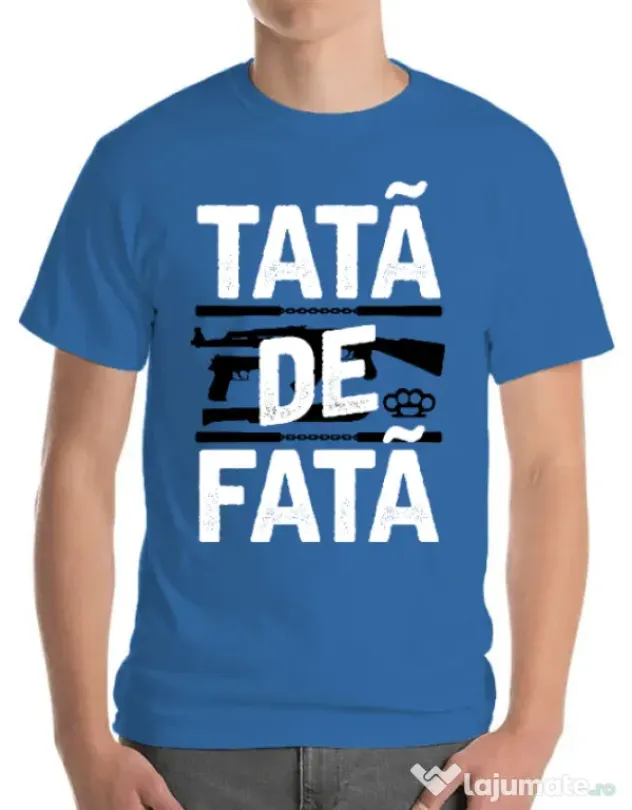 Tricou ADLER barbat Tata de fata Albastru azuriu
