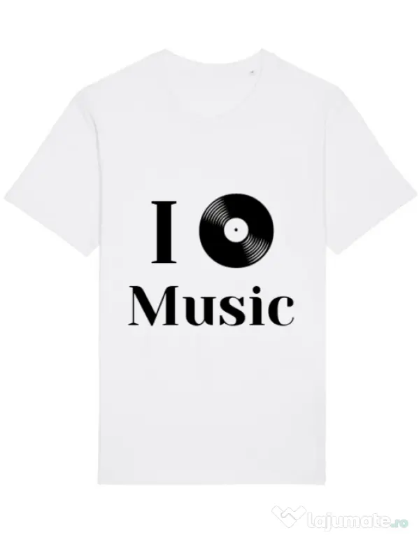 Tricou STANLEY STELLA barbat I love music Alb