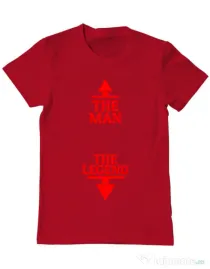 Tricou ADLER barbat The man the legend Rosu